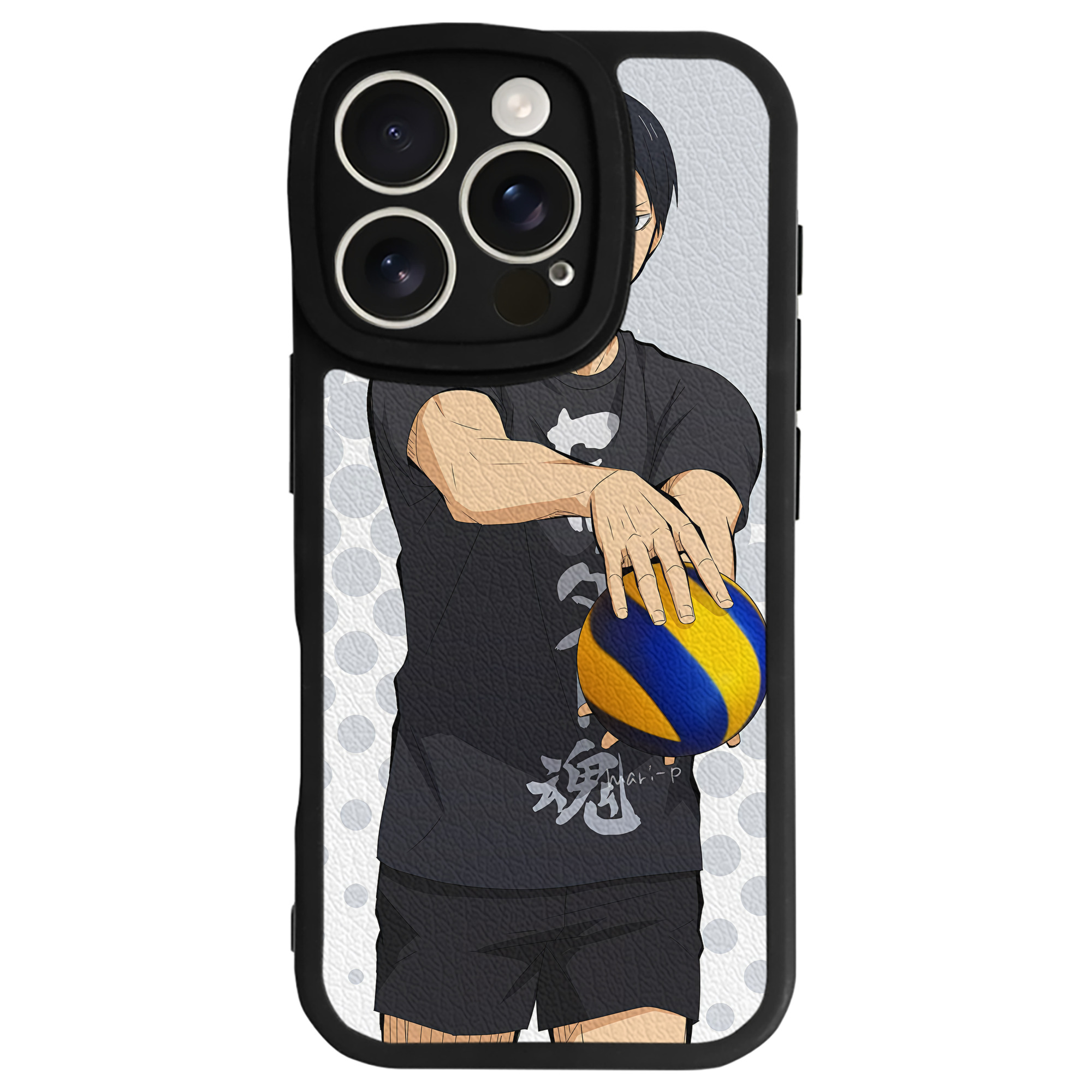（画像用） ハイキュー!! Haikyu!! 【iPhone 16シリーズ対応】シリコンスマホケース（レザー調） 材質：シリコン